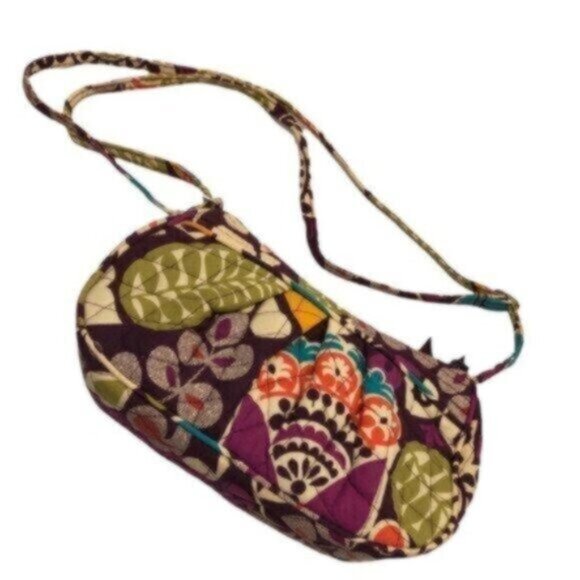 Vera Bradley Purple Green Print Mini Casual Everyday Bag - Picture 2 of 8